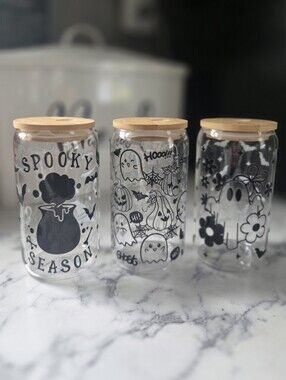Halloween Glass Tumbler Set